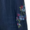 J.Jill  Jeans Floral Embroidered Slim Ankle Luna Dark Wash NEW Women’s Size 12 Photo 4