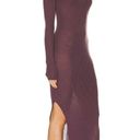 Amethyst RICK OWENS Ribbed Long Sleeve Dress in  Large Womens Maxi Knit Bodycon Photo 2