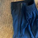 Lululemon  Vintage Navy Black Track Pants Drawstring Pockets Zipper Ankles Sz 10 Photo 5