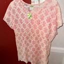 Castaways by Cromper Company Pink Floral Lace Crochet Tunic Top Swim Coverup NWT Photo 7