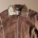 Vintage 90s RP Sport By Regent Park Faux Suede / Furr Zip Photo 5