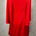 Milly  Grace Cape Flutter Sleeve Mini Dress Red Photo 5