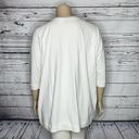 Only  Necessities NWT Size 1X White Eyelet Button Down 100% Cotton Cardigan Top Photo 3