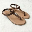 Sorel  Bailee Brown Leather T-Strap Sandal Size 7 Photo 0