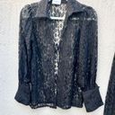 Runaway Mae Floral Lace Shirt & Wide Leg Pants Set Black Women's Size XS / US 2 Photo 0