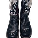 Ariat  Fatbaby Original Embroidered Skull Cowboy Westerm Boots WMN 7.5 Black Red Photo 3