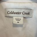 Coldwater Creek  White Spring & Summer Blazer Jacket with Pockets Size 14 Photo 9