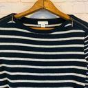 J.Jill  blue gray striped sweater zippers size XS Photo 2