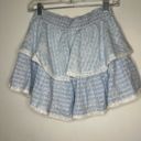 American Eagle  tiered eyelet detail skort in light blue Picnic Cottage-core Sz S Photo 3