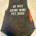Grayson Threads Xsmall  “Be Nice Drink Wine Pet Dogs” Graphic Tank Top  Photo 0