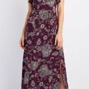 Charlotte Russe  | Plum Purple Floral Maxi Dress Sz M Photo 0