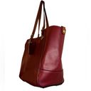 Krass&co NWT Authentic G.H. Bass &  Red and Orange Leather Tote Bag Made in USA Photo 5