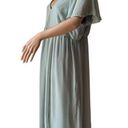 Birdy Grey  Hannah Empire Dress flutter sheer sleeves Chiffon Sage size XXL Photo 7