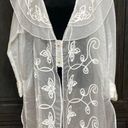 3M Fashion Vintage 3K Fashion Cream Sheer embroidered kimono/jacket - Size XL Photo 0