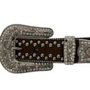 Blazin Roxx  Belt Brown Western Rodeo Bling Rhinestone Big Buckle Womens Large Photo 2