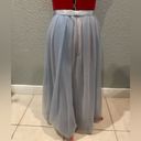 J.Crew  Tulle Ball Skirt in Blue Sheer Mesh Pleated Ribbon Belt A-line 8 Photo 1