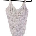 One Piece Bali Shapewear Bodysuit Faja Womens Size 38DD Pale Pink Lace  Sexy Photo 0