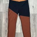 We Wore What NWOT  Colorblock Splice Legging Brown High Rise Crossover Waistband XL Photo 2