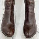 Marc Fisher  Women's US Size 7.5 Dewey Brown Leather Wedge Heel Boots Knee High Photo 4