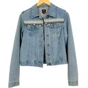 Boom Boom Jeans  Denim Jacket 5-Button Front 2 Pockets Size S Photo 2