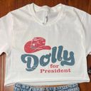 Dolly For President Crop Top White Size M Photo 0