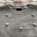 Lumière Lumiere Light Gray Popcorn Crewneck Long Sleeve Sweater, size L  Photo 5