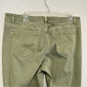 J.Jill  Denim Jeans Womens 12 Olive Green Cropped Authentic Fit Fringe Hem Photo 7