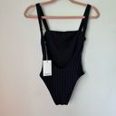 Vitamin A  Leah Ribbed Square Neck One-Piece Swimsuit Back Size XS NWT Photo 3