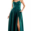 Macy's Dark Green Prom Dress Photo 3