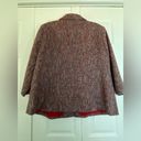 Doncaster  Burgundy Tweed Lined Blazer With Pockets Size 20W Excellent Condition Photo 3