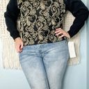 Polo Vintage paisley floral metallic banded waist  neck sweater NWT size M medium Photo 10