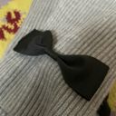 Kate Spade  Grosgrain Bow Knit Scarf- Heathered Gray Wool Photo 5