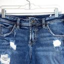 Silver Jeans Sam Dark Wash Distressed 6” Bermuda Denim Shorts Photo 2