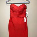 Teeze Me NWT  Strapless Mini Dress Sweetheart Strapless Pockets XS Red Coquette Photo 3