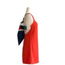 Lulus  Dress Joyful Red Orange Blue White Stripe Tie Back Mini Dress Small NEW Photo 8