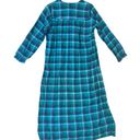 Orvis  Women's Plaid Flannel Nightgown Long Sleeve Size Small Vintage Photo 1