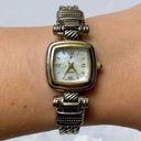 Dainty gold silver vintage wrist cuff watch Photo 1