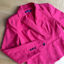 New York & Co. One Button Blazer, Back Pleat, Coral Orange, Size 10 Photo 1