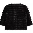 BCBGMAXAZRIA  100% Rabbit Fur Sophiana Jacket in Black Photo 2