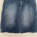 Lane Bryant GLAMOUR x  Plus Size Dark Wash Faded Knee Length Denim Jean Skirt 14 Photo 5