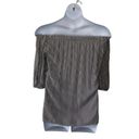 Beach Lunch Lounge Grey Off Shoulder Striped Blouse size medium Photo 8