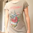 Ed Hardy  x Christian Audigier Distressed Tee Shirt Photo 3