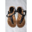 Ralph Lauren Lauren  Women's Jeannie Wedges Sandals Open Toe Black Logo 6.5 Photo 3