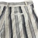 Torrid  Womens Size 12 Cream and Black Striped Hi-Rise Linen Shorts Rolled Cuffs Photo 7