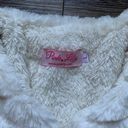 Pink Lily  White Faux Fur Vest L Photo 1