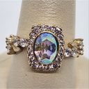 Fragrant Jewels  Nutcracker Collection Aurora Borealis & Clear Rhinestone Ring Photo 0