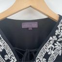 Hale Bob  Embroidered Tunic Top Black & White Dolman Beach Size Extra Small NWT Photo 2