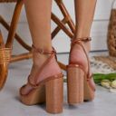 Brown Platform Sandal Heels Size 6.5 Photo 4