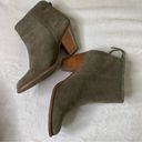 Jack Rogers  Olive Green Suede Leather Fringe Ankle Booties Size 8.5 Photo 3