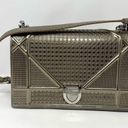 Christian Dior  Diorama Metallic Patent Silver Leather Medium Handbag Crossbody Photo 4